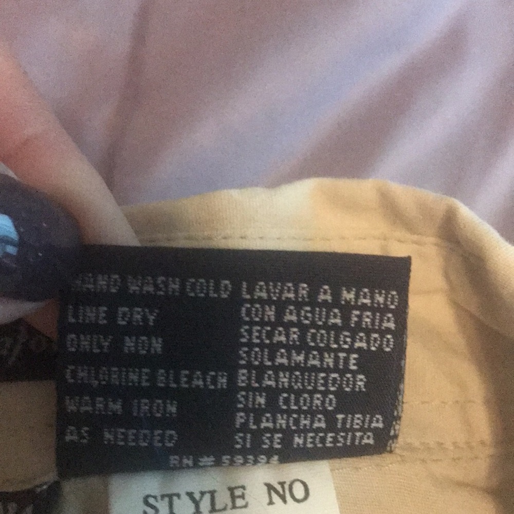 4 for $10 💗💗 Solutions Casualwear khaki colored button down shirt - Picture 8 of 8